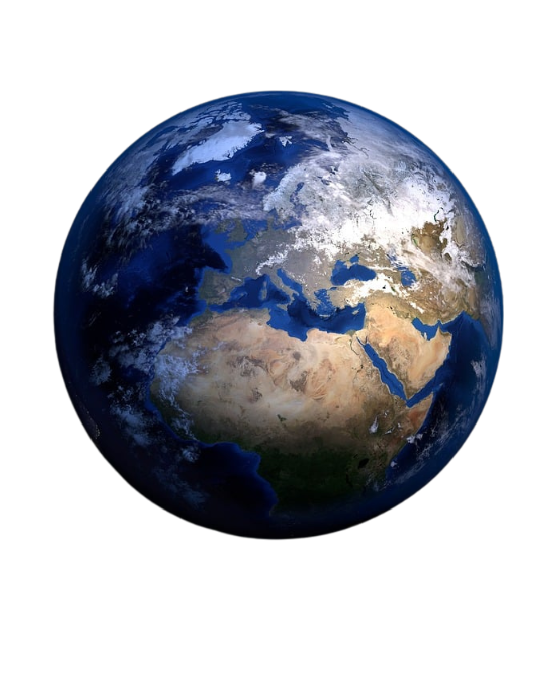 Rotating planet earth